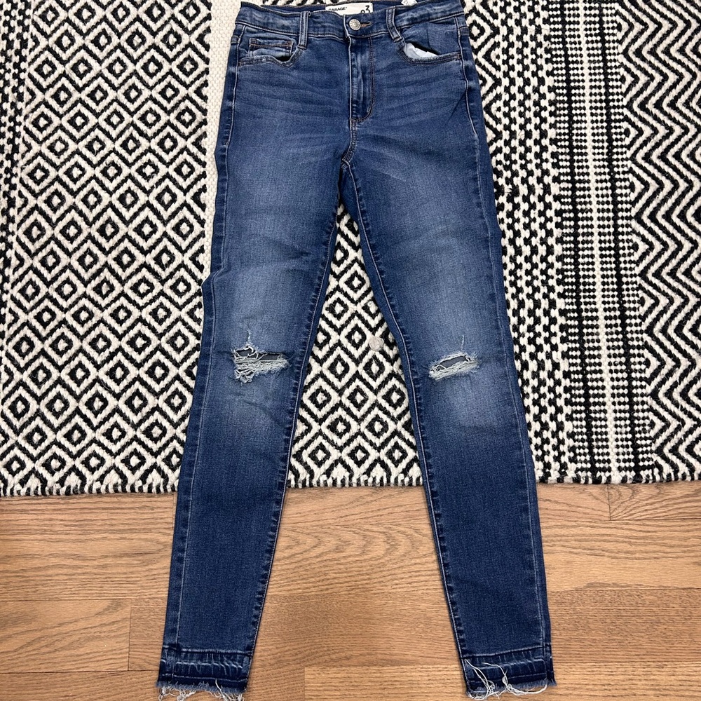 Women's Blue Distressed Jeans